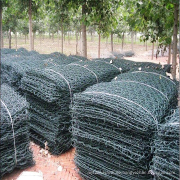 Grünes PVC beschichtet nach galvanisiertem Hexagonal Gabion Basket